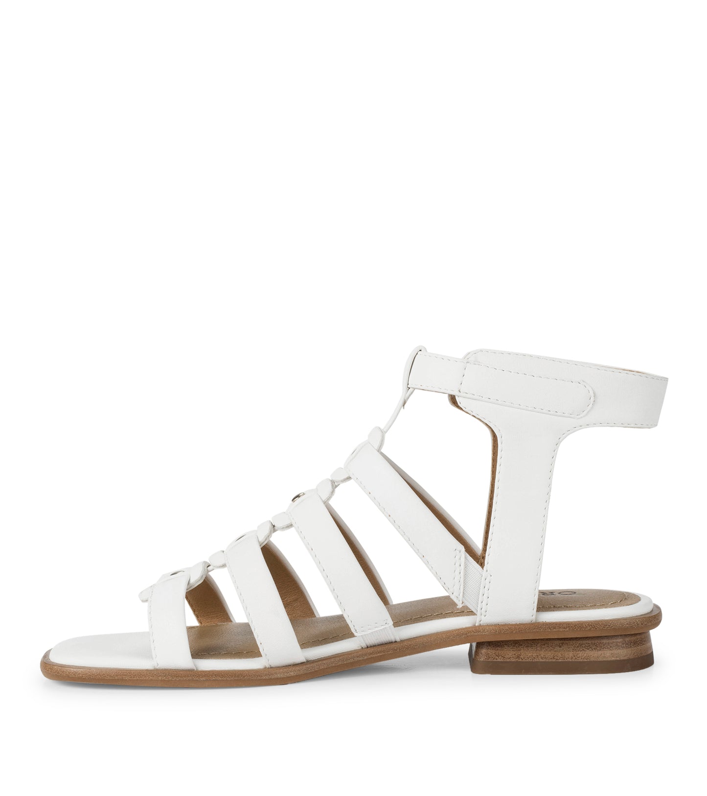 Nathalia Gladiator Sandal White Leather - Women