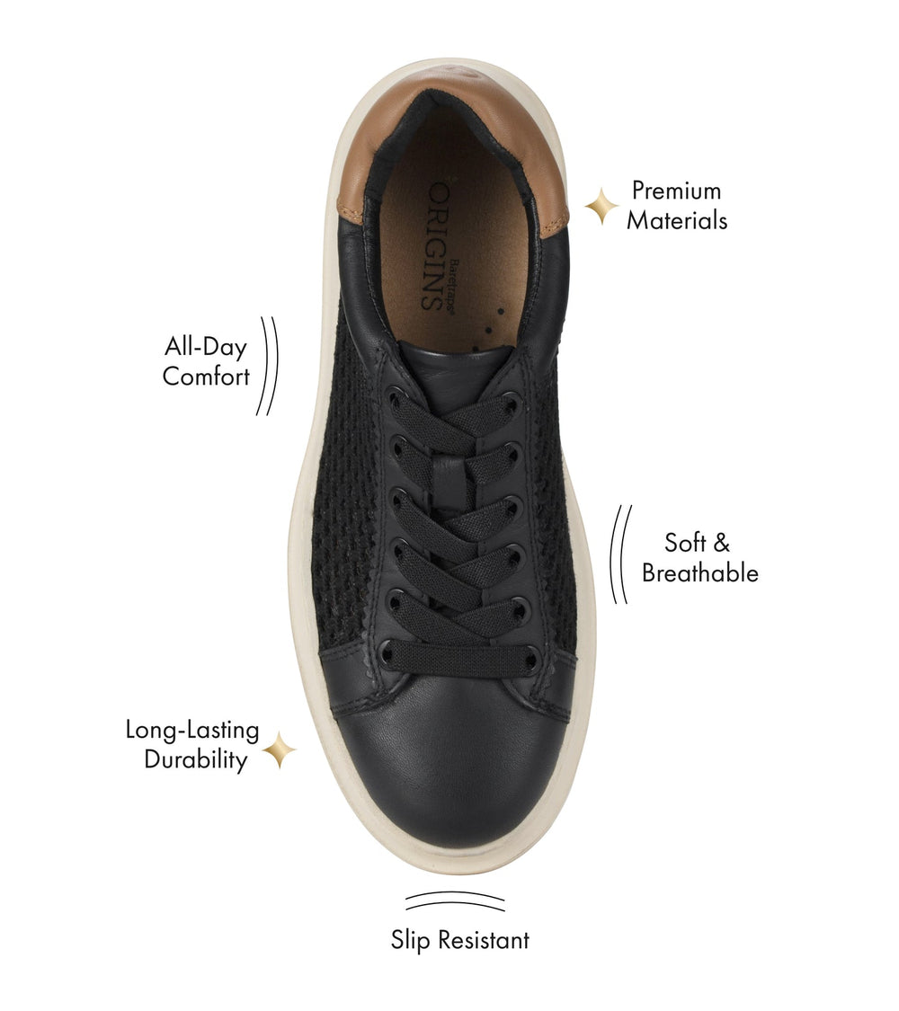 Tiara Sneaker Black Leather - Women