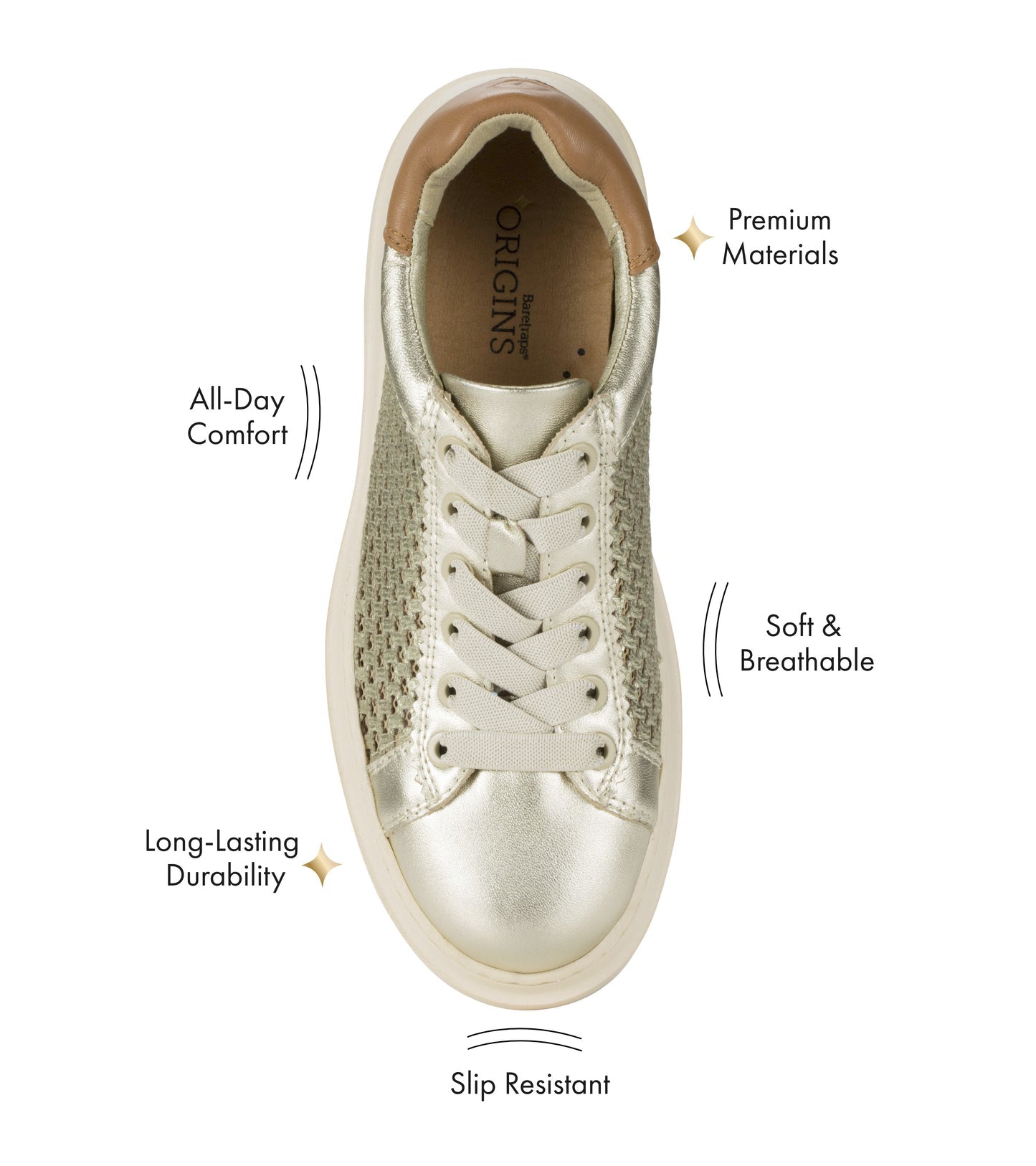Tiara Sneaker Champagne Leather - Women