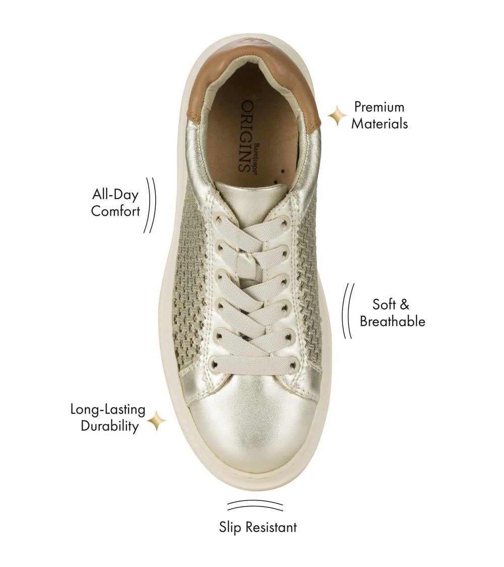 Tiara Sneaker Champagne Leather - Women