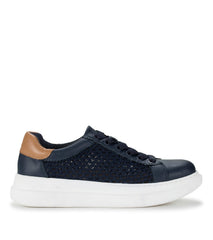 Tiara Sneaker Navy Leather - Women