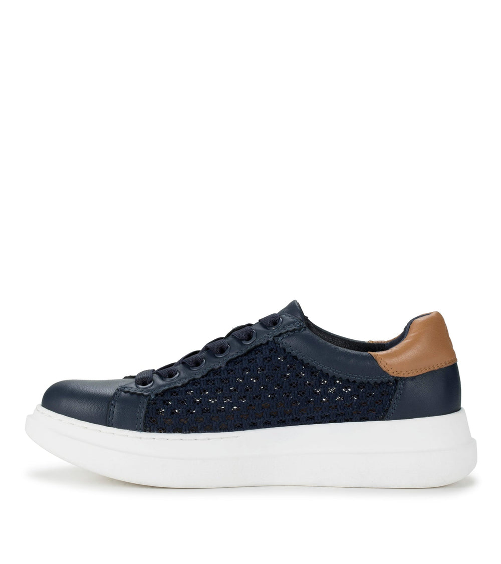Tiara Sneaker Navy Leather - Women