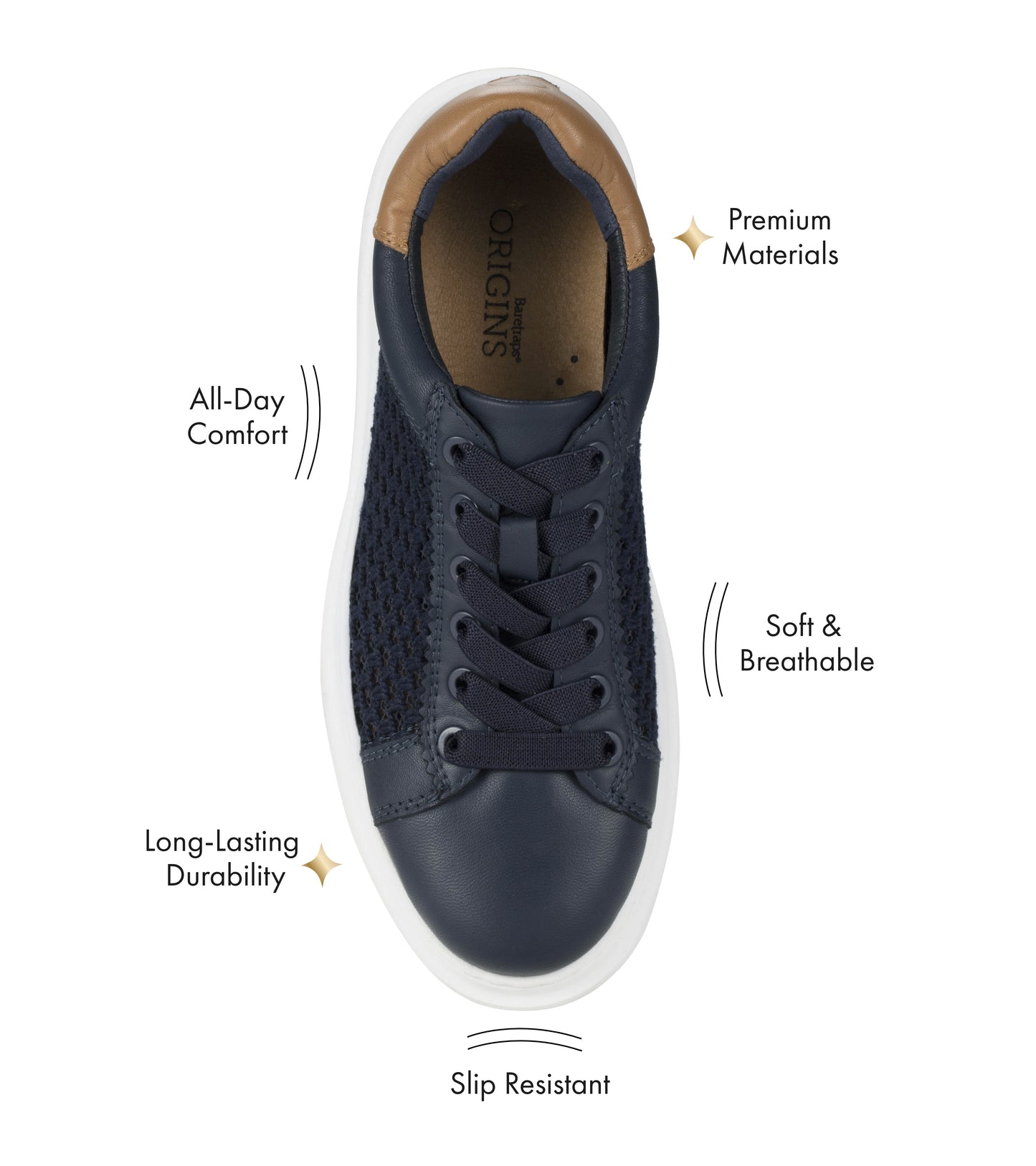Tiara Sneaker Navy Leather - Women