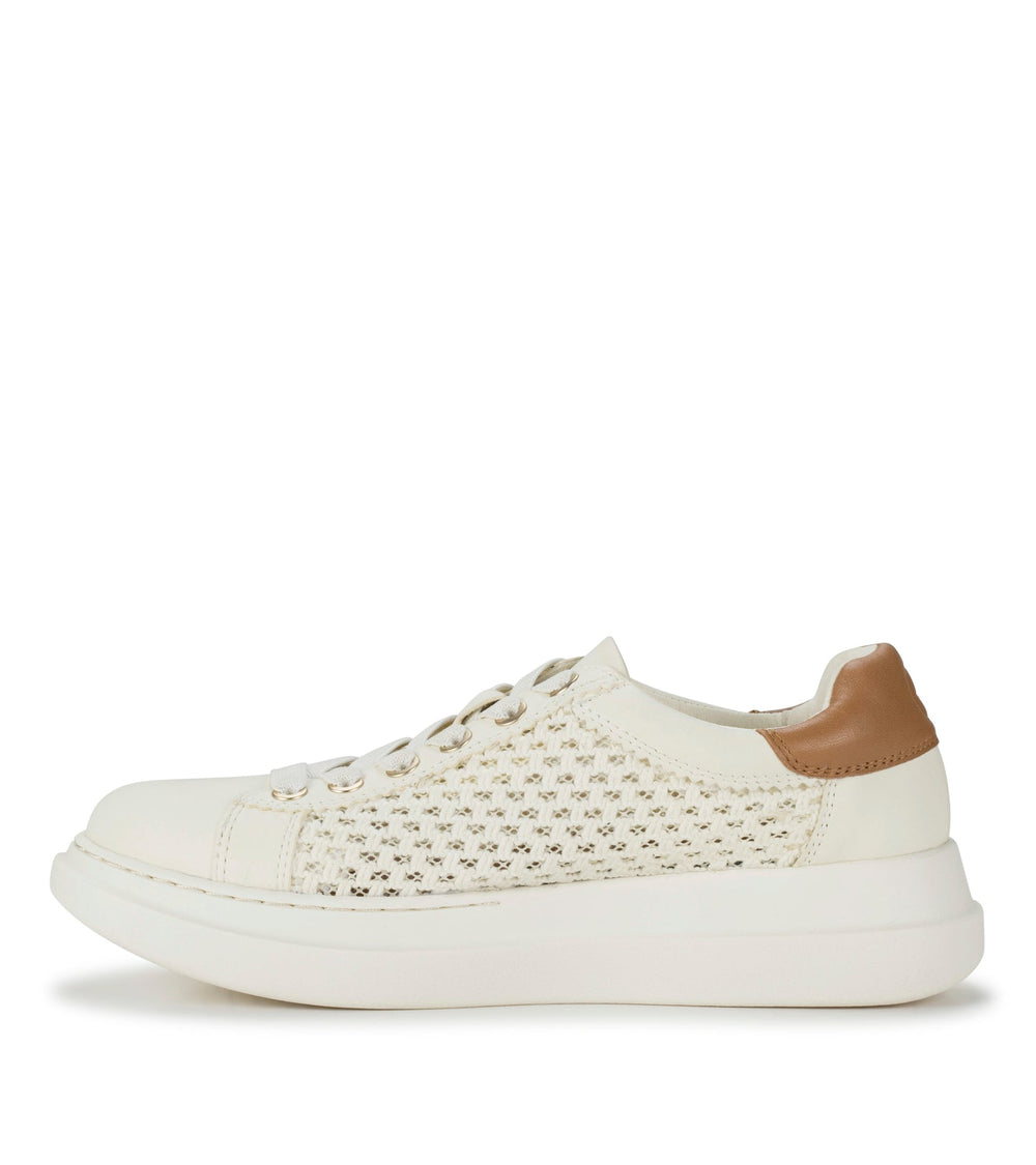 Tiara Sneaker Off White Leather - Women