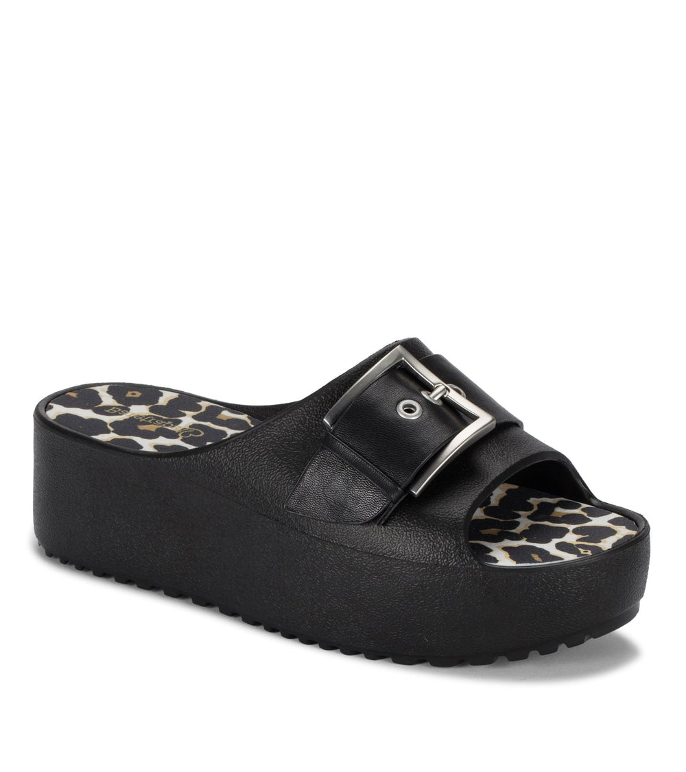 Pacey Platform Sandal Black/White - Women