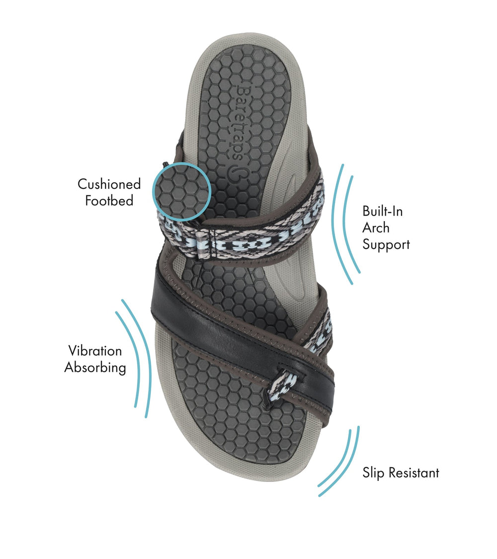 Deserae Slide Sandal Black Multi - Women